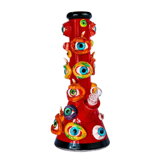 Evil Eyes - Hand Blown Glassware - Glass Eyes HD135 Glassware - Cali Distributions - Glassware Glass WP - HD135 - Water Pipe - Glass WP - Cali Accessories