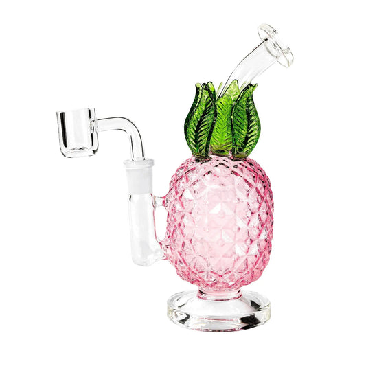 Hand Made Pineapple Dab Rig Glassware - Pink - CT005 Pineapple Glassware - Pink - Cali Distributions - Glassware Glass WP - CT005 - Water Pipe - Glass WP - Cali Accessories
