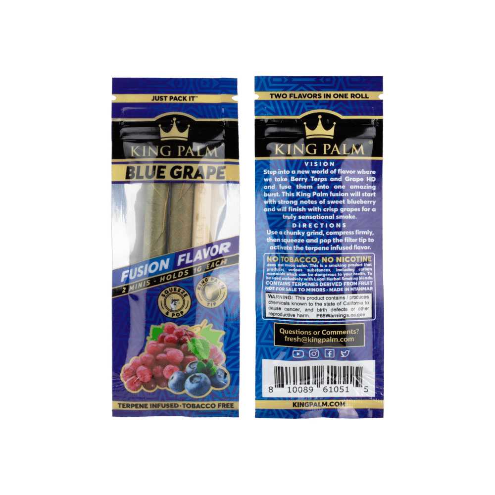 King Palm Minis - Flavoured Pre-rolls - Blue Grape - - Pre-rolls - King Palm - Cali Tobacconist