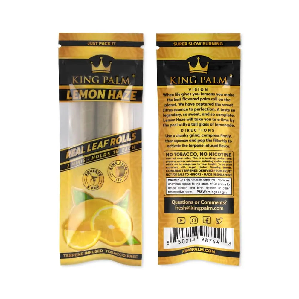 King Palm Minis - Flavoured Pre-rolls - Lemon Haze - - Pre-rolls - King Palm - Cali Tobacconist