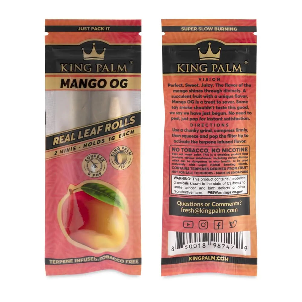 King Palm Minis - Flavoured Pre-rolls - Mango OG - - Pre-rolls - King Palm - Cali Tobacconist
