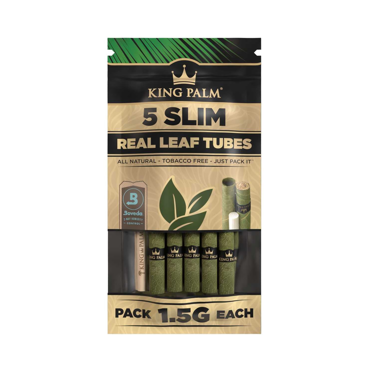 King Palm Natural Cones - Slim (5) - - Pre-rolls - King Palm - Cali Tobacconist