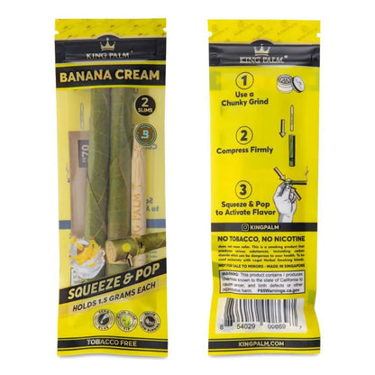 King Palm Slims - Flavoured Pre-Roll - Banana Cream - - Pre-rolls - King Palm - Cali Tobacconist