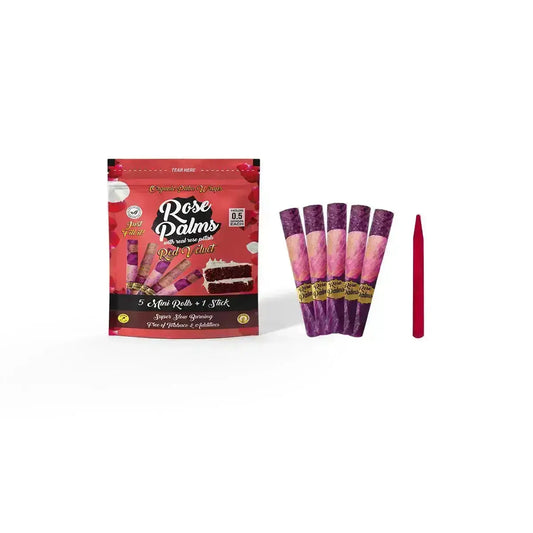 MINI Rose Palms - Red Velvet - Real Rose Petal Flavoured Pre-Rolls Rose Palms