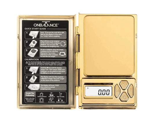 ONBALANCE Shine Digital Mini Scale with Chrome Finish - Gold - - Mini Scale - OnBalance - Cali Tobacconist