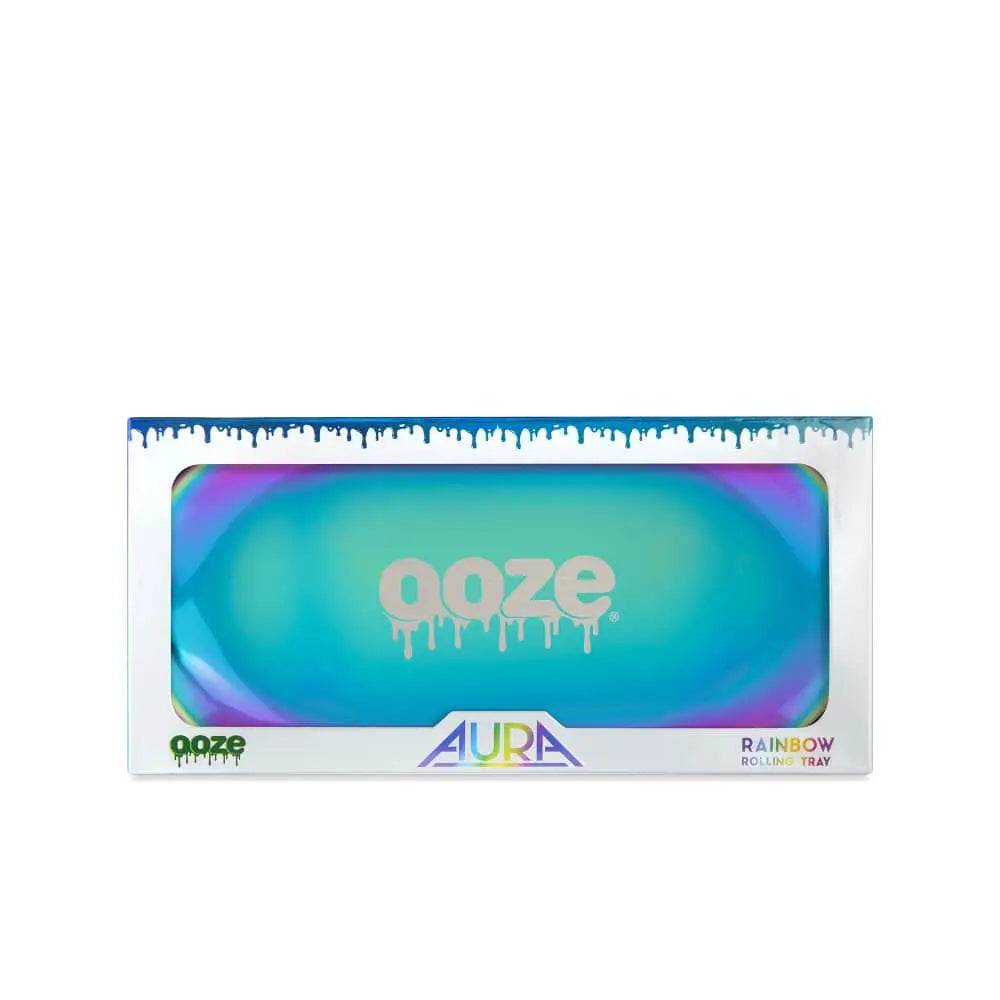 Ooze Aura Rainbow Rolling Tray - Small (18 x 8.5 cms) - - Rolling Tray - Ooze - Cali Tobacconist