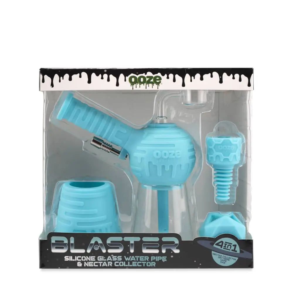 Ooze Blaster Silicone Glass 4-in-1 Hybrid Water Pipe and Dab Straw - Water Pipe - Ooze - Cali Tobacconist