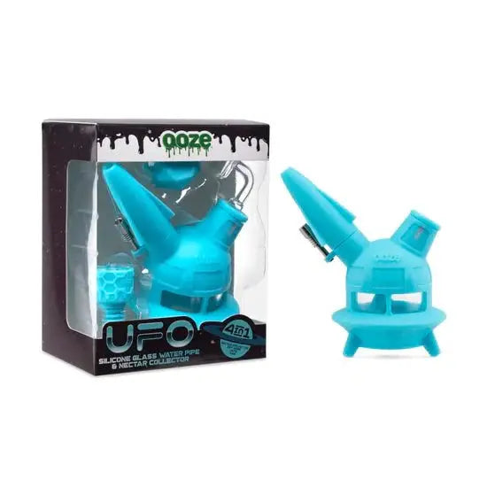 Ooze UFO Silicone Water Pipe - Aqua Teal - - Water Pipe - Ooze - Cali Tobacconist