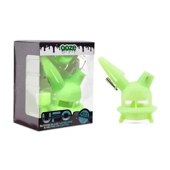 Ooze UFO Silicone Water Pipe - Glow Green - - Water Pipe - Ooze - Cali Tobacconist