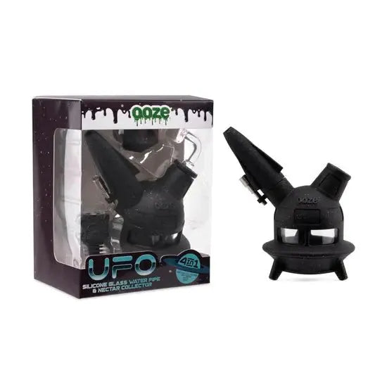 Ooze UFO Silicone Water Pipe - Shimmer Black - - Water Pipe - Ooze - Cali Tobacconist