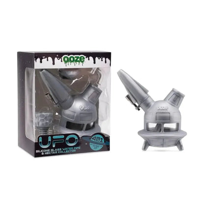 Ooze UFO Silicone Water Pipe - Stellar Silver - - Water Pipe - Ooze - Cali Tobacconist