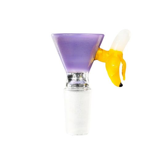 Purple - Banana Hand Blown Cone Piece - CT009 Banana CP - Purple - Cali Distributions - Glassware Glass WP - CT009 - Water Pipe - Glass WP - Cali Accessories