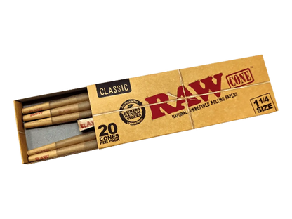 RAW Pre-rolled papers - 1 1/4 (20 Pack) - - Pre-rolls - RAW - Cali Tobacconist