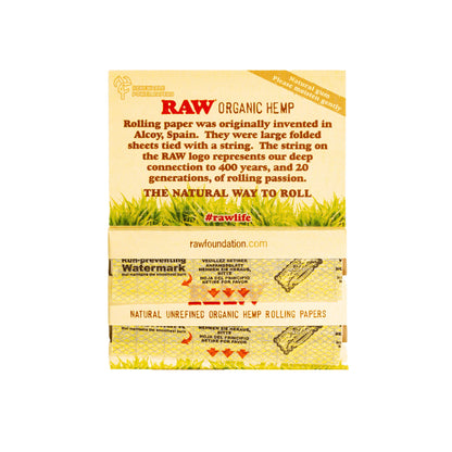 RAW Rolling Papers - Single Wide - Papers - Organic- Rolling Papers - RAW - Cali Tobacconist