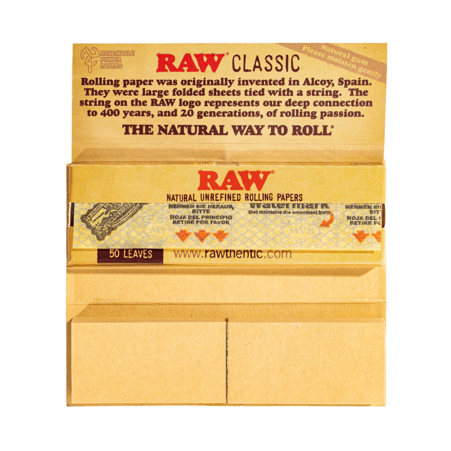 RAW Rolling Papers - 1 1/4 - Papers + Tips - Classic- Rolling Papers - RAW - Cali Tobacconist