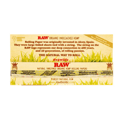 RAW Rolling Papers - King - Papers - Organic- Rolling Papers - RAW - Cali Tobacconist