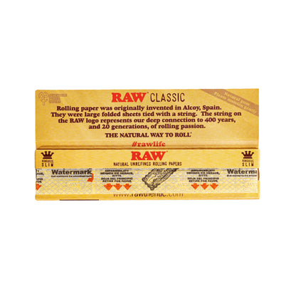 RAW Rolling Papers - King - Papers - Classic- Rolling Papers - RAW - Cali Tobacconist