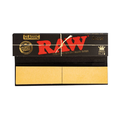 RAW Rolling Papers - King - Papers + Tips - Black- Rolling Papers - RAW - Cali Tobacconist