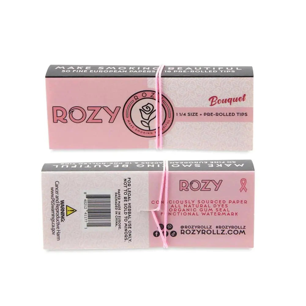 ROZY Pink Rolling Papers with Pre-Rolled Tips - 1 1/4 Size - - Rolling Papers - ROZY - Cali Tobacconist