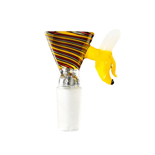 Swirl - Banana Hand Blown Cone Piece - CT008 Banana CP - Swirl - Cali Distributions - Glassware Glass WP - CT008 - Water Pipe - Glass WP - Cali Accessories