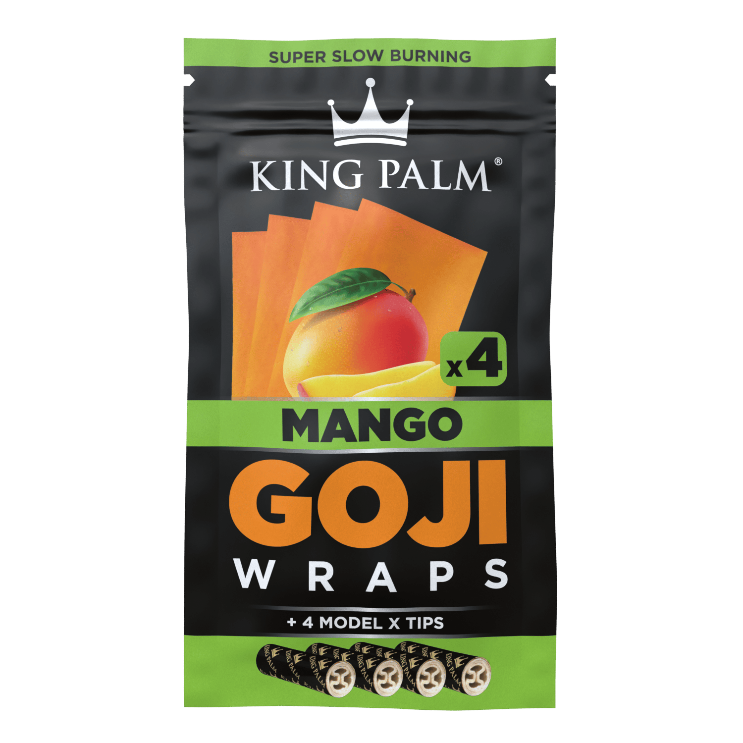 King Palm 4pk Goji Wraps 15 Pack - Mango King Palm