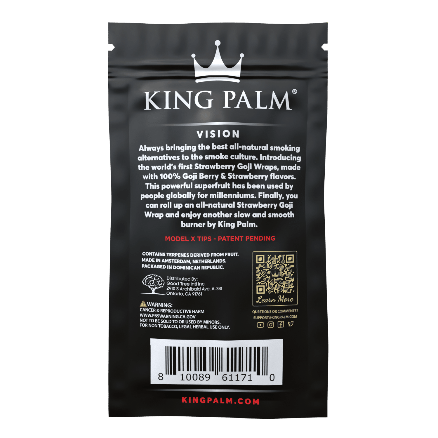 King Palm Goji Wraps (4 Pack) - Strawberry King Palm