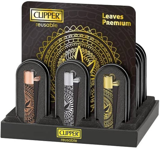 Clipper Classic Large | Premium Metal - Leaves - Cali Distributions - Lighters Clipper -