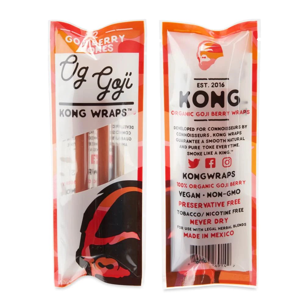 Kong Wraps Pre-Rolled Goji Berry Cones with Wood Tip (10 Pack) – OG Goji - Cali Distributions - Blunt wraps Kong Wraps -