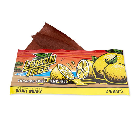 Terpene-Infused Blunt Wraps 12 Pack - Lemon Tree - Cali Distributions - Blunt wraps Orchard Beach Farms -