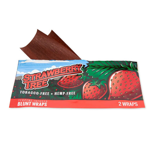 Terpene-Infused Blunt Wraps 12 Pack - Strawberry Tree - Cali Distributions - Blunt wraps Orchard Beach Farms -