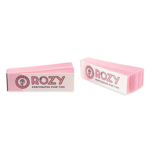 Rozy Pink Perforated Filter Tips - 50ct Display - Cali Distributions - Filter Tips Rozy -