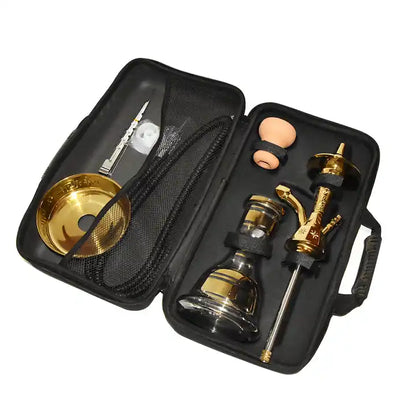 Gold Shisha Set with Carry Case Cali Online