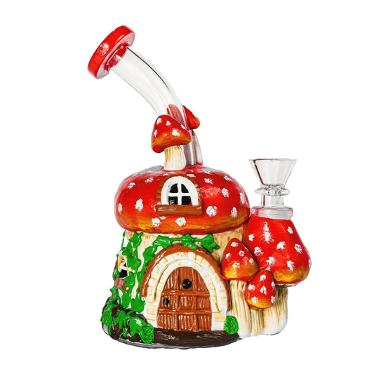 Mushroom House HD228 Glassware - Mushroom House HD228 Glassware - Cali Distributions - Glassware Glass WP - HD228 - Water Pipe - Glass WP - Cali Accessories