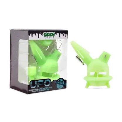 Ooze UFO Silicone Water Pipe - Glow Green - - Water Pipe - Ooze - Cali Tobacconist