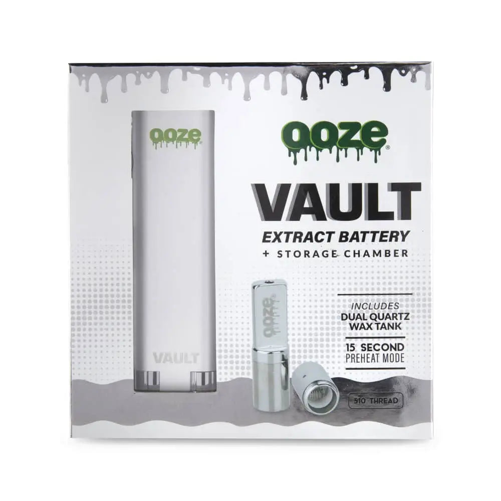 Ooze Vault Extract Battery with Storage - Stellar Silver - - 510 Battery - Ooze - Cali Tobacconist