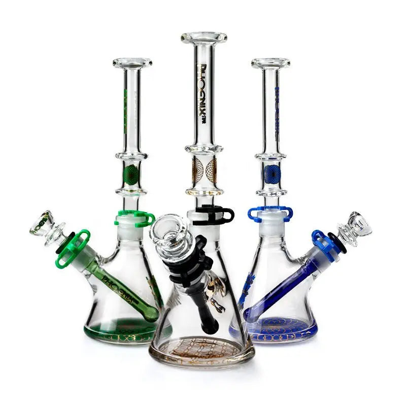 Phoenix PHX41 Glassware - Phoenix PHX41 Glassware - Cali Distributions - Glassware Phoenix Star - HD196 BLUE - Green - - Water Pipe - Phoenix Star - Cali Accessories