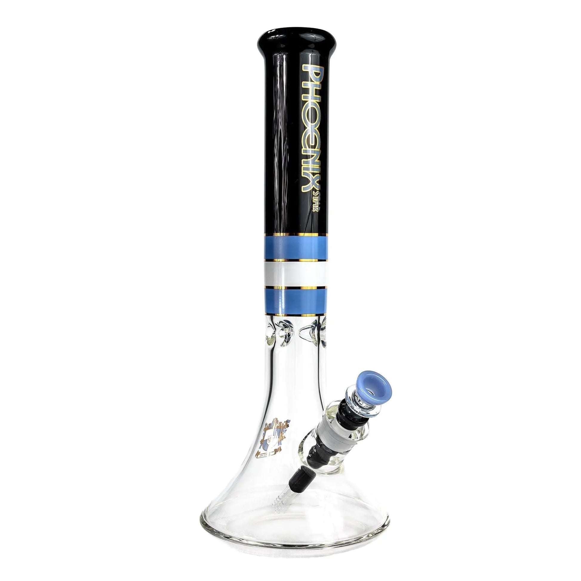 Phoenix PHX645 Glassware - Phoenix PHX645 Glassware - Cali Distributions - Glassware Phoenix Star - phx645 wIDE bASE pink - Blue - - Water Pipe - Phoenix Star - Cali Accessories