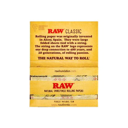 RAW Rolling Papers - Single Wide - Papers - Classic- Rolling Papers - RAW - Cali Tobacconist