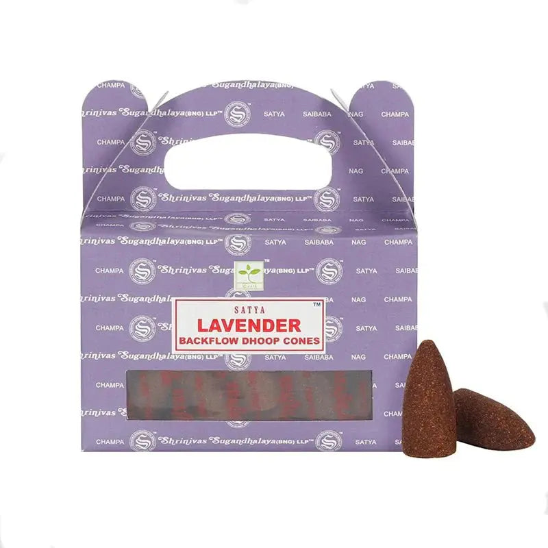 Satya Backflow Dhoop Cones Incense - Satya Backflow Dhoop Cones Incense - Lavender - - Incense - Satya - Cali Tobacconist