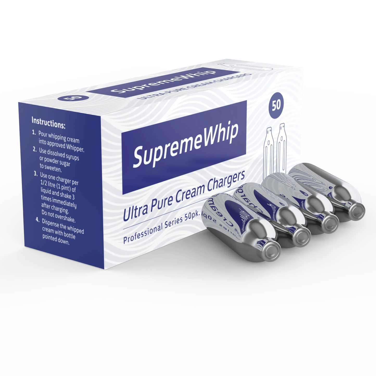 SupremeWhip Cream Chargers - 50 Pack - - Whipped Cream Accessories - SupremeWhip - Cali Tobacconist