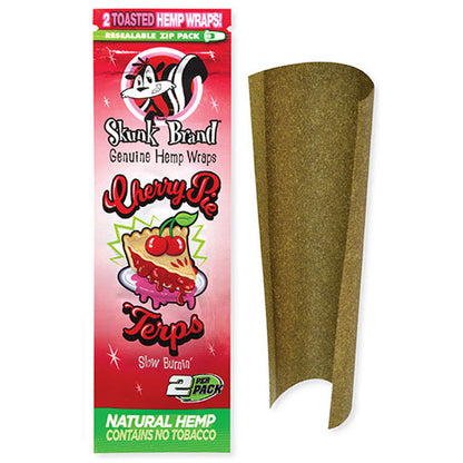 Skunk Brand Terp Infused Hemp Wraps - Cherry Pie-25 pouches Skunk Brand