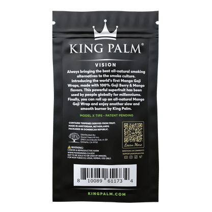 King Palm 4pk Goji Wraps 15 Pack - Mango King Palm