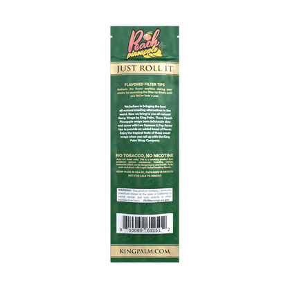 King Palm Flavoured Hemp Wraps - Peach Pineapple (2 Pack) King Palm