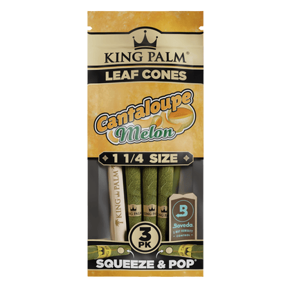 King Palm Cantaloupe Melon Leaf Cones – 1 ¼ Size (3 Pack) King Palm