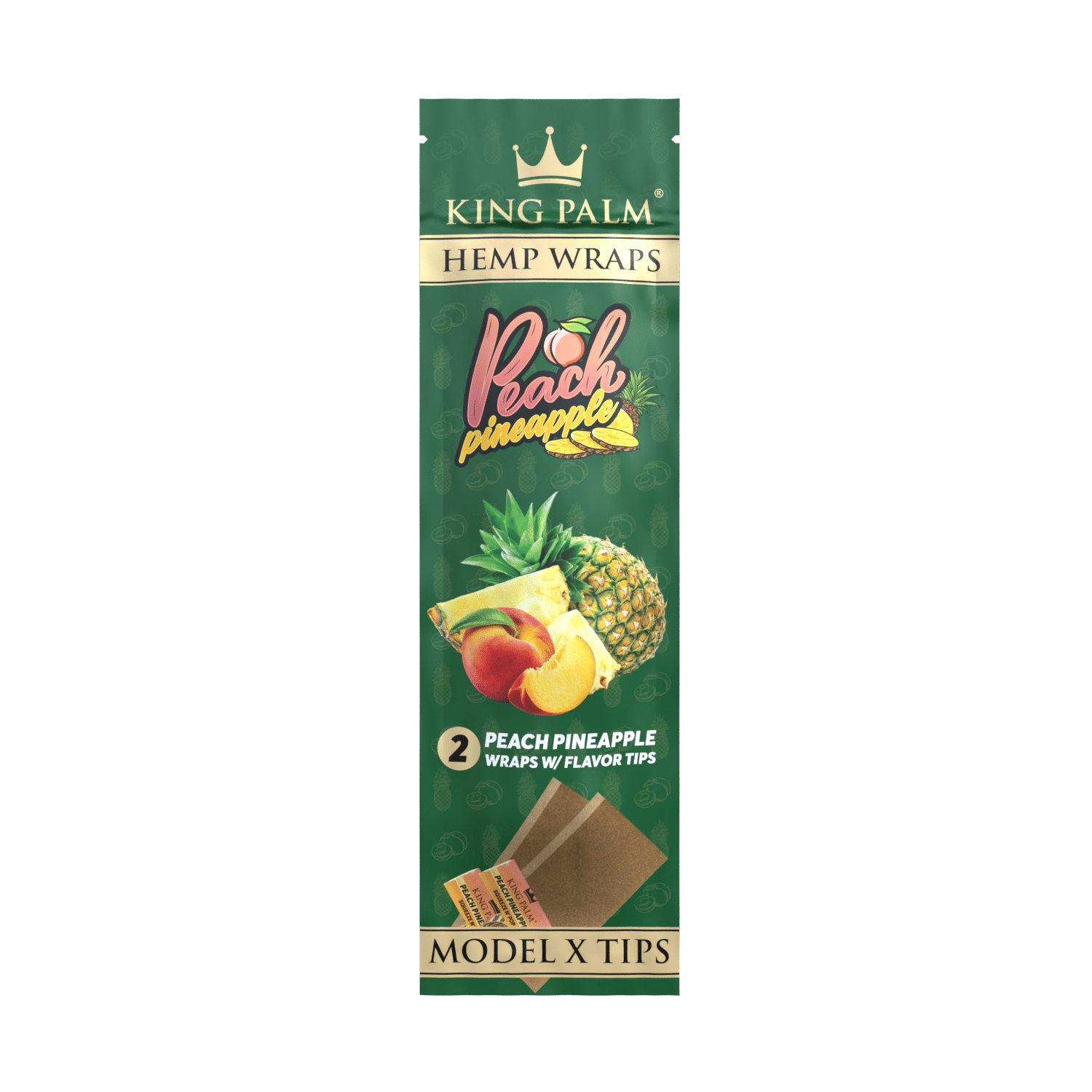 King Palm Flavoured Hemp Wraps - Peach Pineapple (2 Pack) King Palm