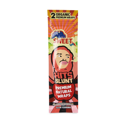 Hits Blunt Organic 2pk Premium Hemp Wraps (24 Pack) - Sweet - Cali Distributions - Blunt wraps Hits Blunt -