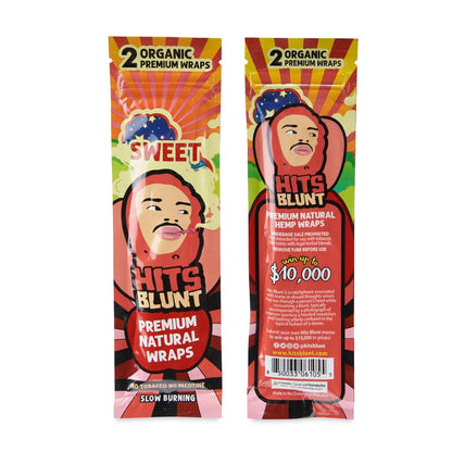 Hits Blunt Organic 2pk Premium Hemp Wraps (24 Pack) - Sweet - Cali Distributions - Blunt wraps Hits Blunt -