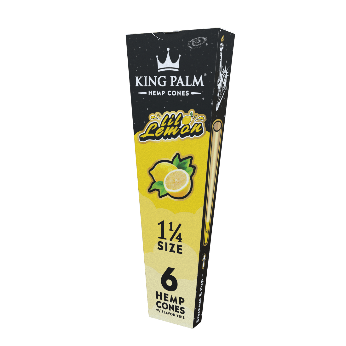 King Palm 1 ¼ Size Hemp Cones (30 Pack) - Lil' Lemon King Palm