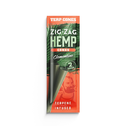 Zig Zag Terpene Infused Hemp Cones - Clementine - Cali Distributions - Pre-Rolled Papers Juicy Jay's -