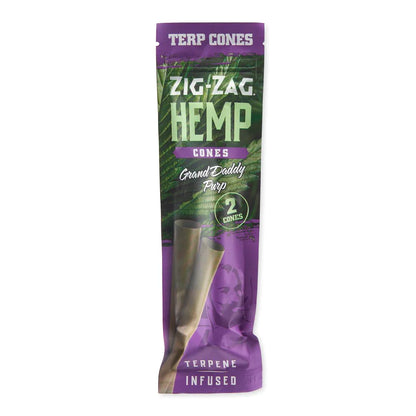 Zig Zag Terpene Infused Hemp Cones - Grand Daddy Purp - Cali Distributions - Pre-Rolled Papers Juicy Jay's -